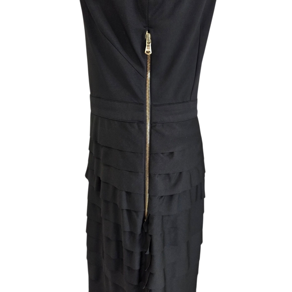 Adrianna Papell Black Layered Mini Dress Size 8 - Picture 5 of 7